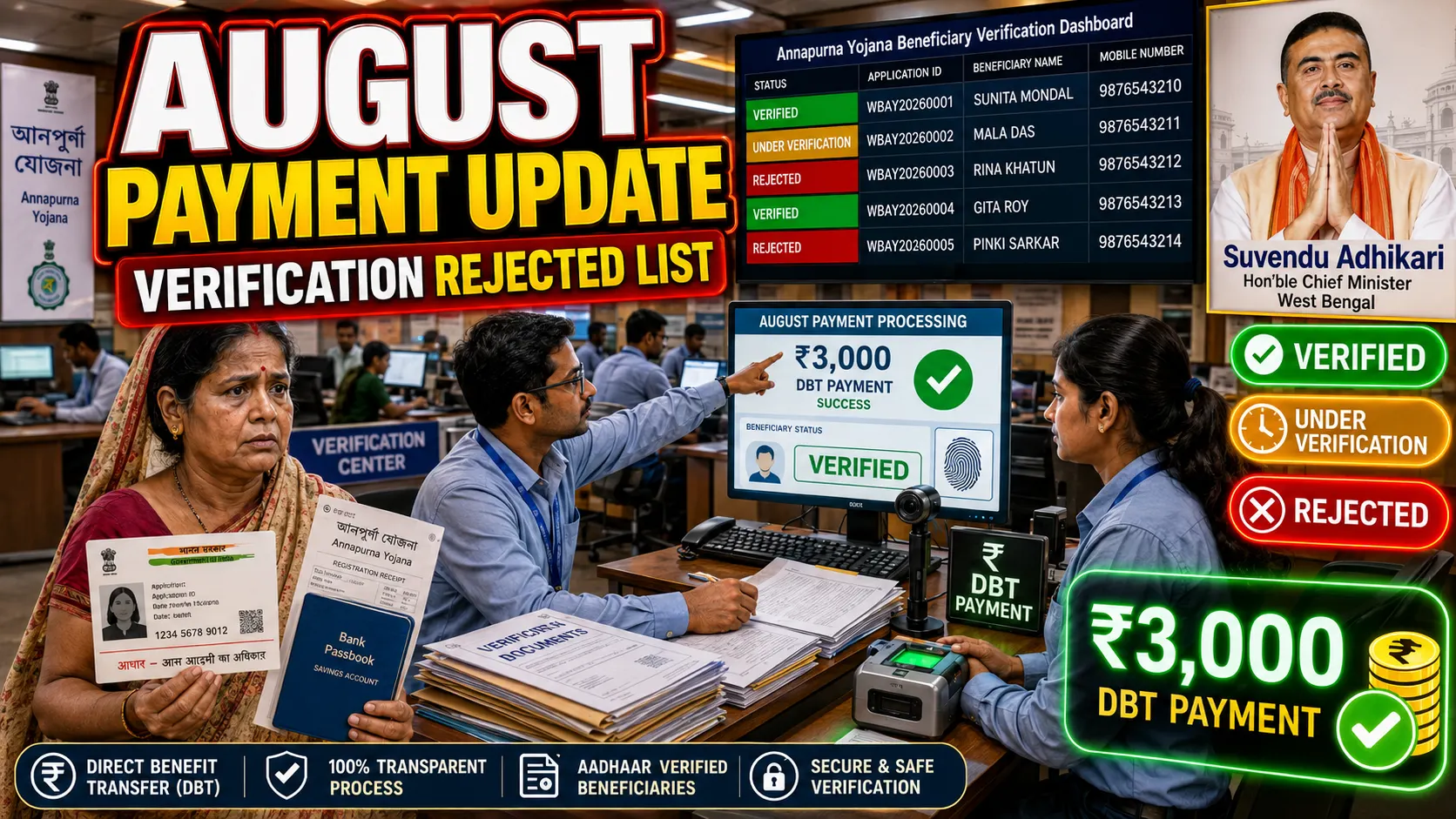 Annapurna Yojana 2026 Breaking News August Payment Update at Verification Center